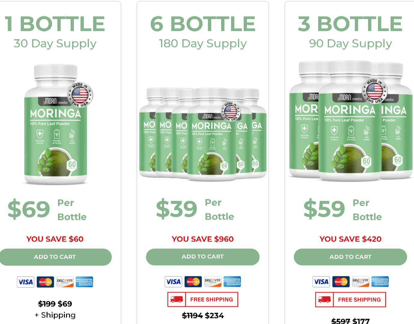 pure moringa order page